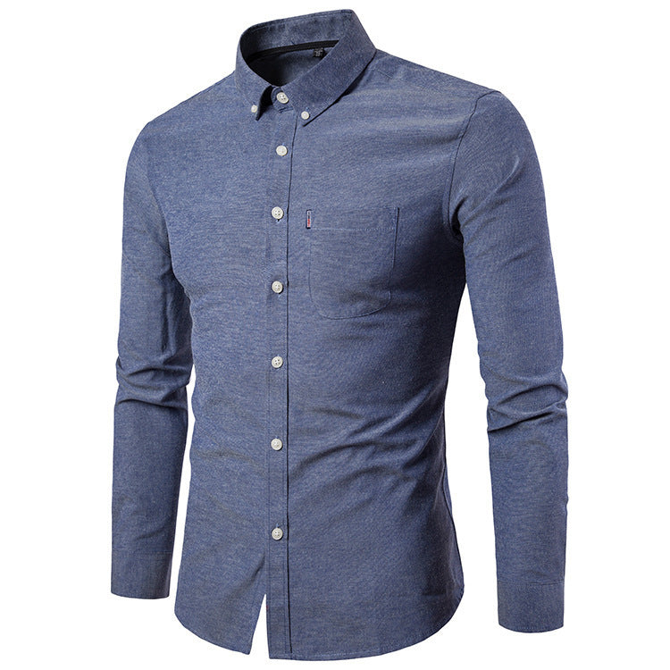 Men S Shirts Men Slim Long Sleeve Dress Shirt